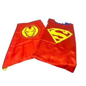 Superhero Childrens Reversible Cape Set - Superman &‎ Iron Man - One Size